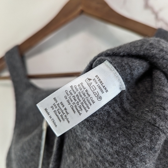 Everlane Tank Top Women Gray Cozy Stretch Cami Sweater Crop Wool Yak - Picture 9 of 10